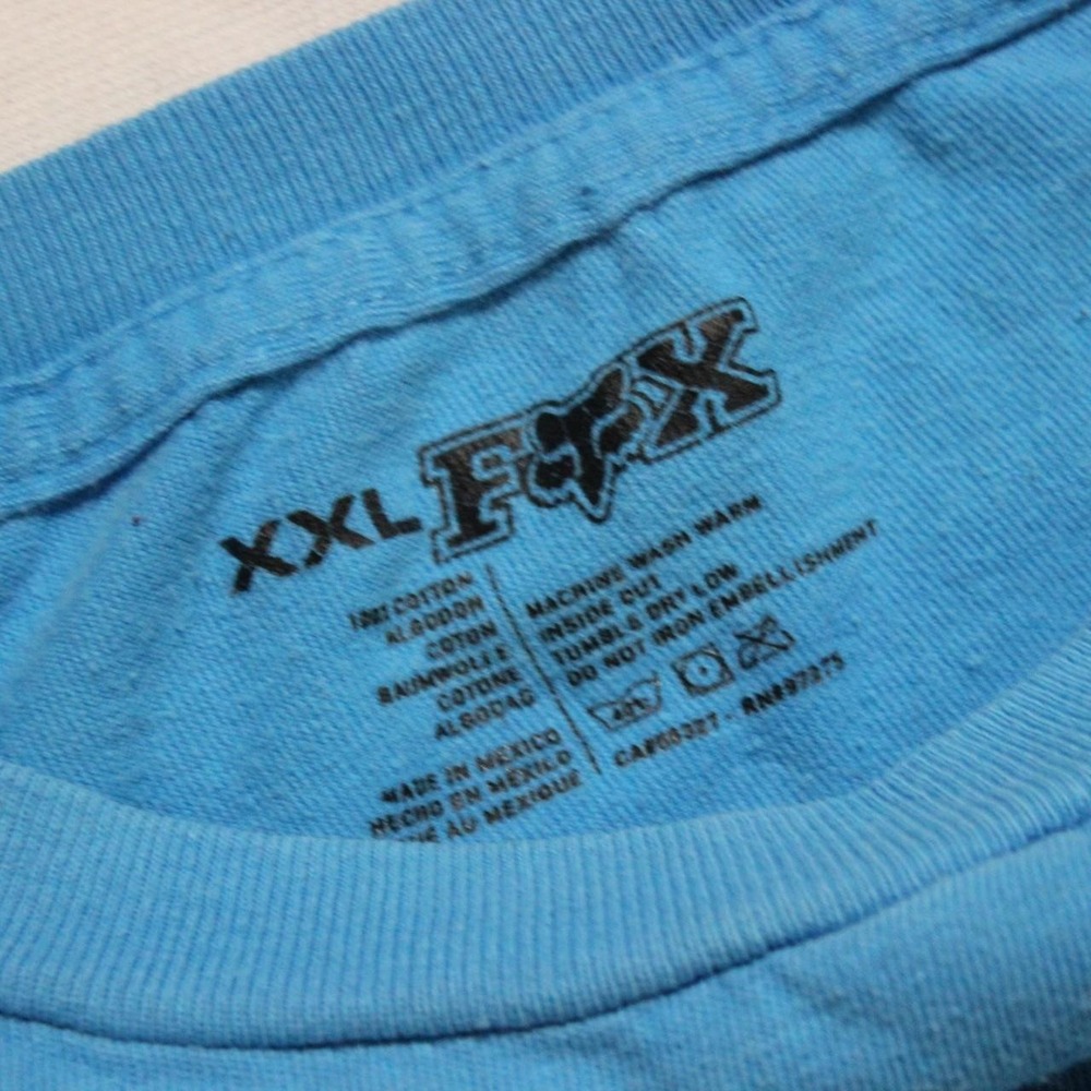 Mens Y2K Skater Biker Streetwear BMX Fox Baby Blue T-shirt - Picture 3 of 6